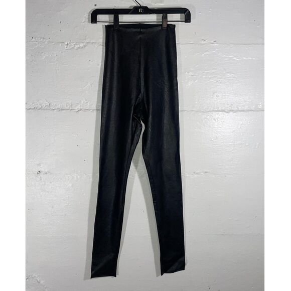 Commando Faux Leather Leggings Raw Hem Black Size XS - Picture 2 of 10